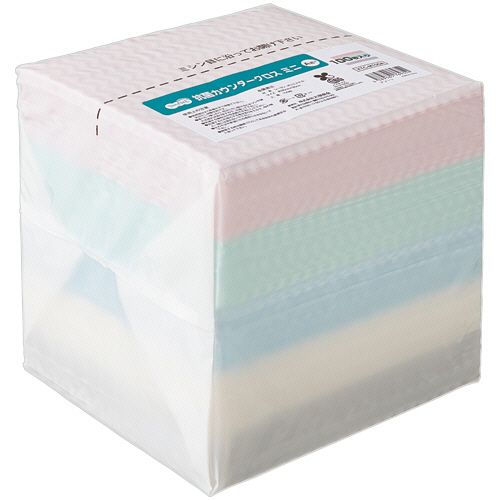 【送料無料】【個人宅届け不可】【法人（会社・企業）様限定】抗菌カウンタークロス　ミニ　5色アソート　1セット（1800枚：100枚×18パック）