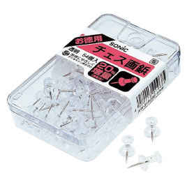 透明チェス画鋲（約54個入）【返品・交換・キャンセル不可】【イージャパンモール】