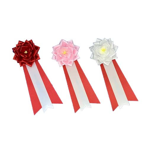 徽章 小リボンバラ 桃【返品・交換・キャンセル不可】【イージャパンモール】