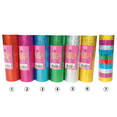 ミラクルテープ　18mm（10巻）　6色【返品・交換・キャンセル不可】【イージャパンモール】