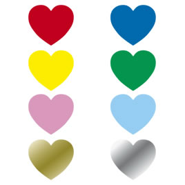 ハートシール 銀【返品・交換・キャンセル不可】【イージャパンモール】