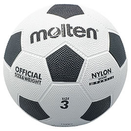 サッカーボール　ゴム　3号球　白×黒【返品・交換・キャンセル不可】【イージャパンモール】