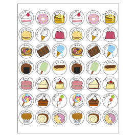 たべものシール　おやつ【返品・交換・キャンセル不可】【イージャパンモール】 2