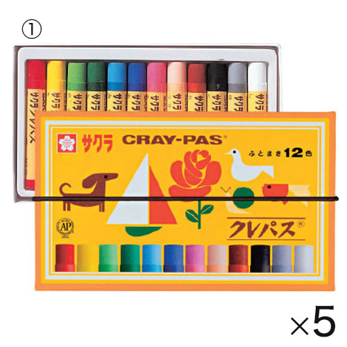 クレパス太巻 16色（5セット）【返品・交換・キャンセル不可】【イージャパンモール】