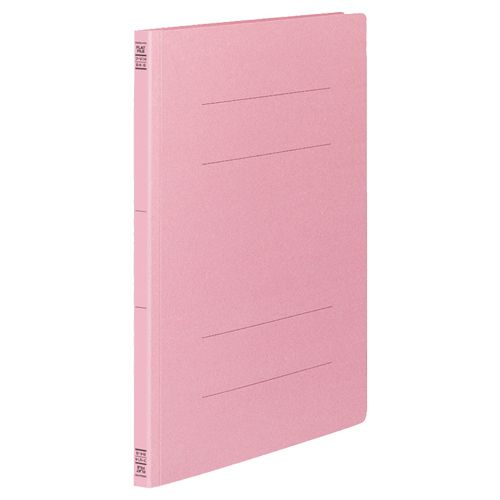 フラットファイルV(樹脂製とじ具)　B4タテ　150枚収容　背幅18mm　ピンク　1パック(10冊)