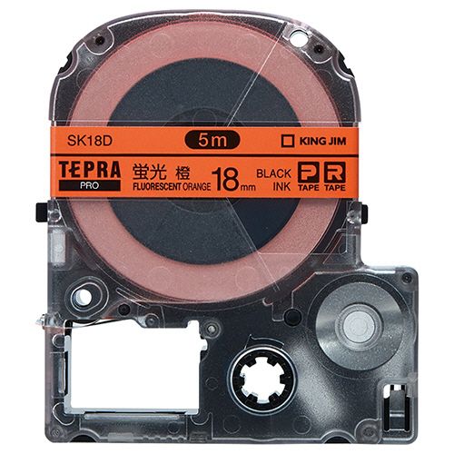 樂天商城 - テプラ PRO テープカートリッジ 18mm 蛍光オレンジ/黒文字 1個