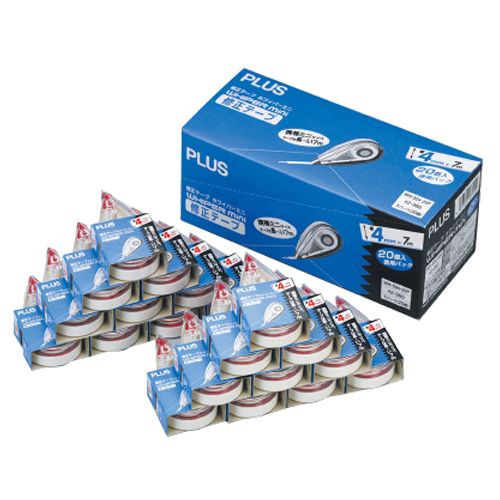 修正テープ　ホワイパーミニ　4mm幅×7m　レッド　1箱(20個)