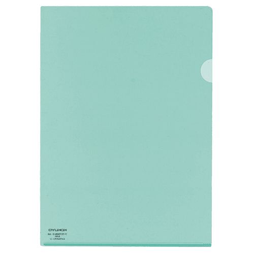 クリヤーホルダー　スーパークリヤー10(テン)　A4　エメラルドグリーン　1パック(5枚)