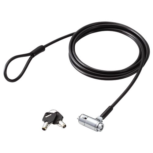 3軸首振りセキュリティワイヤーロック　1パック