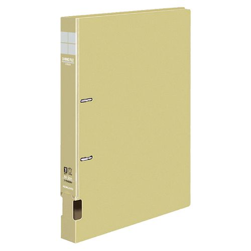 DリングファイルS型再生PP表紙A4 2穴 200枚 20mmとじ 背幅34mm黄 1冊