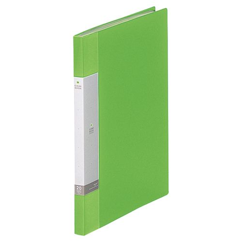 Rakuten - リクエスト　クリヤーブック　A4タテ　20ポケット　背幅16mm　黄緑　1冊