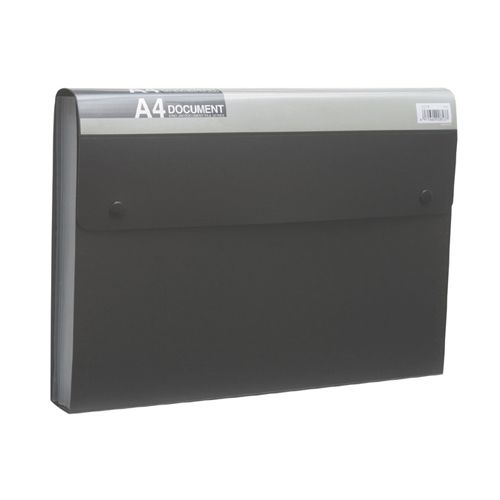 ドキュメントファイル(エコノミータイプ)　PP表紙　A4　13ポケット　黒　1冊