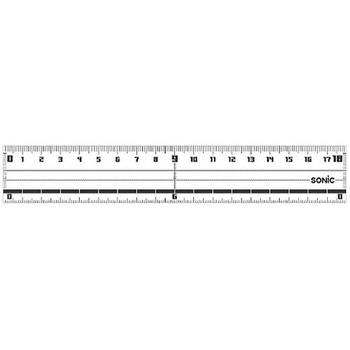 読み取り直線定規 18cm 1本