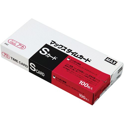 樂天商城 - タイムレコーダ用カード ER?Sカード レッド 1パック(100枚)