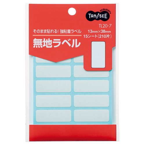 【イージャパンモール】【返品・交換・キャンセル不可】 必ず2通目のメールをご確認ください。 ※本商品は熨斗・包装（ラッピング）はお承り出来ない商品となります。※商品はご注文（ご決済）後、2-5営業日で発送（土・日・祝日除く）となります。※配送業者と契約がないため、送付先が北海道・沖縄・離島の場合キャンセルとさせていただきます。※発送予定日は、在庫がある場合の予定日となります。 ※在庫がない場合には、キャンセルとさせて頂きます。 ※納期が遅れます場合には改めてご連絡させて頂きます。※本商品はメーカー取り寄せ商品となります。 流動在庫となりますためお手配時に在庫がない場合はキャンセルとさせていただきます。 在庫と納期のご確認が必要な場合は事前にお問い合わせください。 ※ご注文確定後でのキャンセルやお届け先の変更等はお承りできませんのでご注意ください。 また、交換・返品はお承りできません。 ※商品のお写真はイメージ画像です。概要 しっかり貼れる強粘着タイプ 商品説明 ●13×38mmの強粘着ラベル、15シート（210片）です。 仕様 ラベルサイズ タテ13×ヨコ38mm その他仕様 ●強粘着タイプ●片数：210片（14片×15シート） シリーズ名 TANOSEE（エコロジー） 【広告文責】株式会社イージャパンアンドカンパニーズ 072-875-6666《ご注意ください》 ※本商品はキャンセル・返品・交換不可の商品です。 ※商品はご注文後、1週間前後でお届けとなります。 ※商品の性質上、返品・交換・キャンセルはお受けできません。 　不良品、内容相違、破損、損傷の場合は良品と交換いたします。 　但し、商品到着から3日以内にご連絡をいただけない場合、交換いたしかねますのでご注意ください。 ※商品がリニューアルしている場合、リニューアル後の商品にてお届けとなる場合がございます。[関連キーワード：文房具 事務用品 ラベル 無地ラベル]