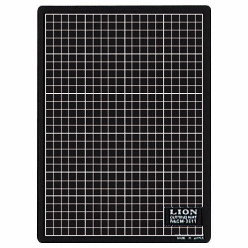 カッティングマット 再生PVC製 両面使用 300×220×3mm 黒/黒 1枚