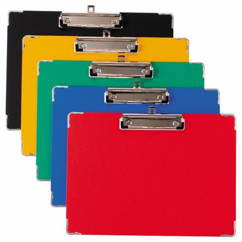 カラーボール用箋挟　クロス貼り　A4ヨコ　ブラック　1枚