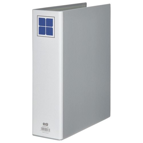 両開きパイプ式ファイルE　A4タテ　600枚収容　60mmとじ　背幅86mm　グレー　1冊