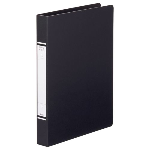 Oリングファイル A4タテ 2穴 220枚 リング内径27mm背幅36mm黒 1冊