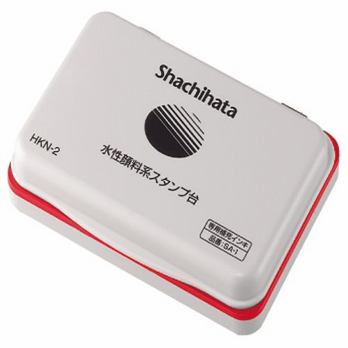 水性顔料系スタンプ台　中形　赤　1個