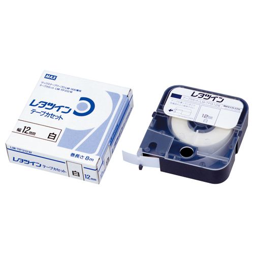 Cartridges - レタツイン　テープカセット　12mm幅x8m巻　白　1個