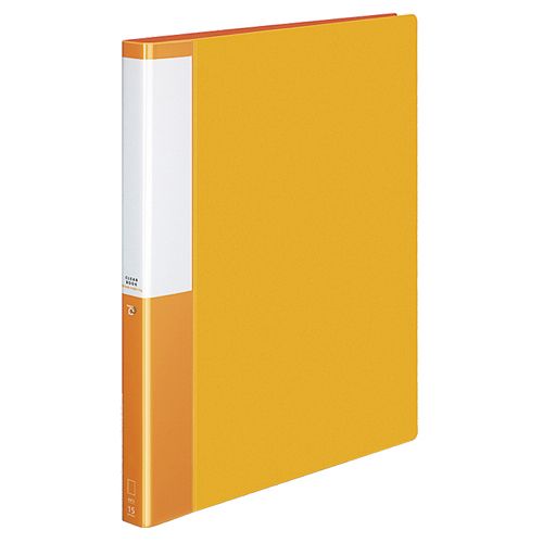 クリヤーブック(POSITY)替紙式A4タテ30穴15ポケット付属 背幅27mm オレンジ 1セット(10冊)