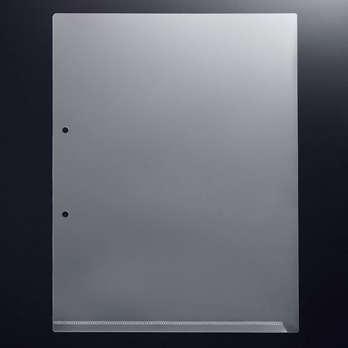 2穴ホルダー マチなし A4タテ クリア 1セット(100枚:10枚×10パック)