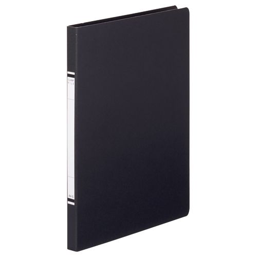 クランプファイル(紙表紙) A4タテ 100枚収容 10mmとじ 背幅18mm 黒 1セット(10冊)