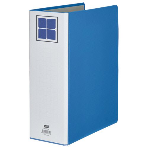片開きパイプ式ファイルE A4タテ 800枚収容 80mmとじ 背幅106mm 青 1セット(10冊)