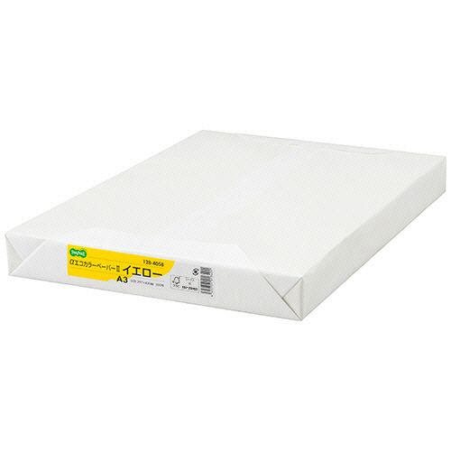 Office Supplies - αエコカラーペーパーII　A3　イエロー　1セット(1500枚:500枚x3冊)