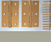 厚口カラー丁番　VE-014　76mm　ゴールド　500501400【ホームセンター・DIY館】