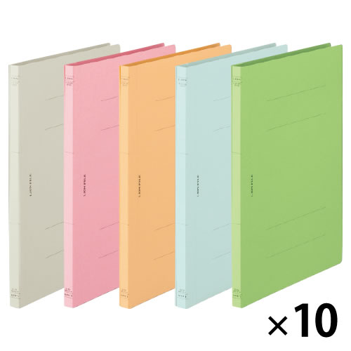 フラットファイルA4S（10冊） ピンク【返品・交換・キャンセル不可】【イージャパンモール】