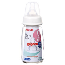 Milk Bottle - スリムタイプ哺乳びん耐熱ガラス120ml【返品・交換・キャンセル不可】【イージャパンモール】