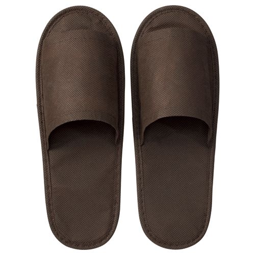 不織布スリッパ　ブラウン　1パック(10足)