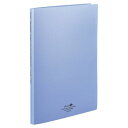 LIHIT LAB AQUA DROPs クリヤーブック(ポケット交換タイプ) A4タテ 30穴 15ポケット付属 青 1冊