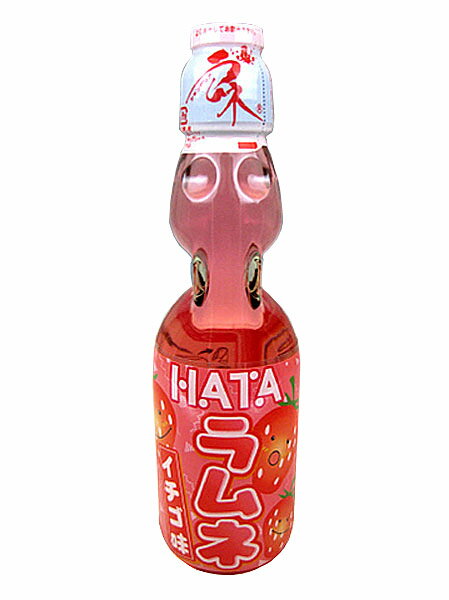 【送料無料】ハタ鉱泉(株)　瓶ラムネ　イチゴ味　200ml　×30本【代引不可】【イージャパンモール】