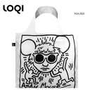 ローキー エコバッグ 大容量 【在庫】LOQI ローキー　eco-bag エコバッグ　Museum collection KH.AM　Keith Haring/Untitled Andy Mouse キース・ヘリング