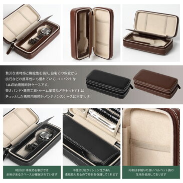 合成皮革 腕時計トラベルケース　Watch　Travel　Case　1本用収納　watch-case004