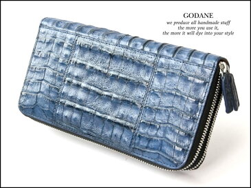 GODANE ゴダン spcw8085cp.Bellyjoint カイマンクロコベリー革 オガナイザー・ミニクラッチバッグ