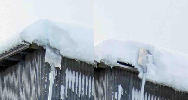 多機能雪降ろし＆雪庇落とし＆凍雪除去用ヘラセット