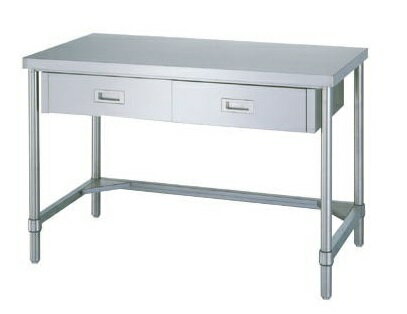 シンコー引出付作業台　WDTN型　SUS304　WDTN-18090(旧ADTN-18090)　幅1800×奥行900×高さ800(mm)　組立式