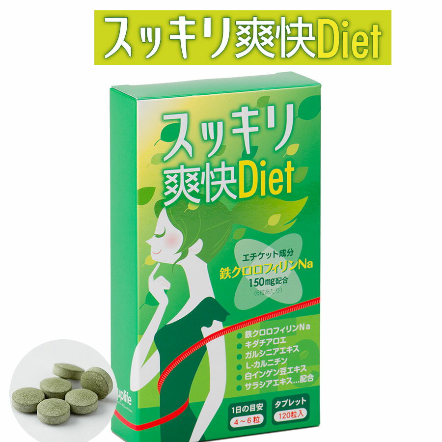 サプリ 消臭 サプリメント ダイエットサプリメント 鉄クロロフィリン【スッキリ爽快Diet 120粒 約1ヵ月分】【ポイント 2倍】鉄クロロフ..