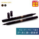 【ヘナアイズ】【メール便送料無料】【ポイント 2倍】染める アイブロウ 落ちない 天然ヘナエキス 眉毛 タトゥー ペン アイブロー 消えない 防水 ウォータープルーフ 水に強い 汗に強い 2way 太口 細口 プール 海 プロイデア kid