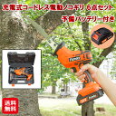 【充電式コードレス電動ノコギリ 6点セット(専用替え刃2枚プレゼント付き)(予備バッテリー付き)】【送料無料】【ポイント 2倍】電動のこぎり ノコギリ 充電式 ...