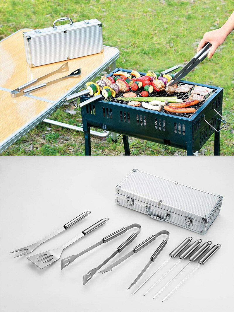 バーベキュー ツール セット ターナー トング 送料無料【BBQ（バーベキュー）の達人セット】【ポイント 倍】バーベキュー グッズ アウトドア キャンプ バーベキュー用品 ケース入り dap japan-net-life-10022291 ジャパンネットライフ サンプル画像2