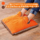 【トリプルウォームマルチホットヒーター】【送料無料】【ポイント 2倍】電気 足温器 フットウォーマー 足元ヒーター 洗える アウトドア 持ち運び 防災 クッショ...