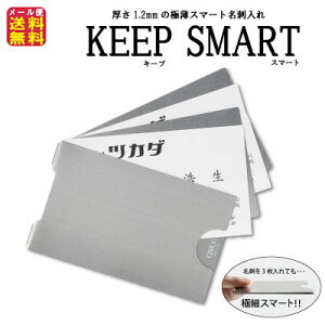 極薄 名刺入れ 金属製 ステンレス 折れない メンズ ビジネス 日本製【KEEP　SMART】【メール便送料無料】【ポイント 倍】KEEP SMART は、極薄で財布に入るスマート名刺入れです。 sl