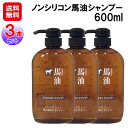 【コスメステーション 馬油シャンプー 600ml(3本セット)】【送料無料】【ポイント 2倍】熊野油脂 馬油 シャンプー 大容量 ノンシリコン 弱酸性 椿油 椿オイル 髪 ツヤツヤ サラサラ 保湿 頭皮のかゆみ 頭皮ケア ヘアケア ダメージケア sd