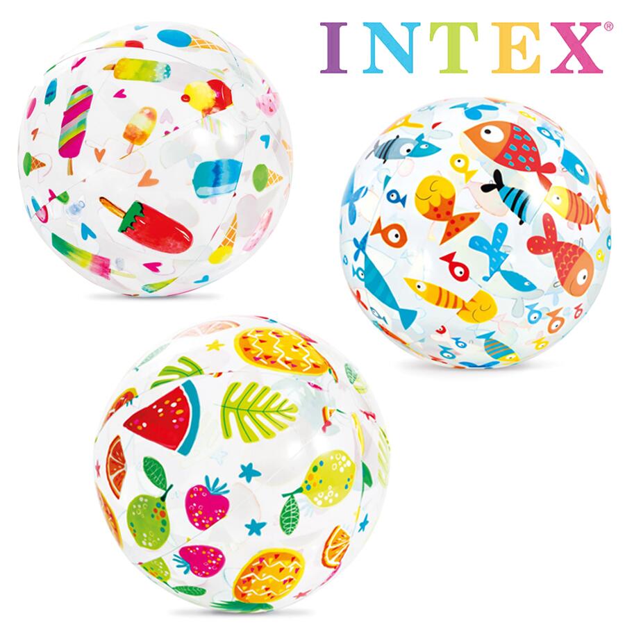 インテックス ビーチボール 51cm INTEX ライブリープリント ビーチボール インテックス プール インテックス INTEX プール ビーチボール 大人 子供 リゾート 海 プール 海水浴 水遊び スイムリング