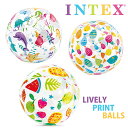 インテックス ビーチボール 51cm INTEX ライブリープリント ビーチボール インテックス プール インテックス INTEX プール ビーチボール 大人 子供 リゾート 海 プール 海水浴 水遊び スイムリング